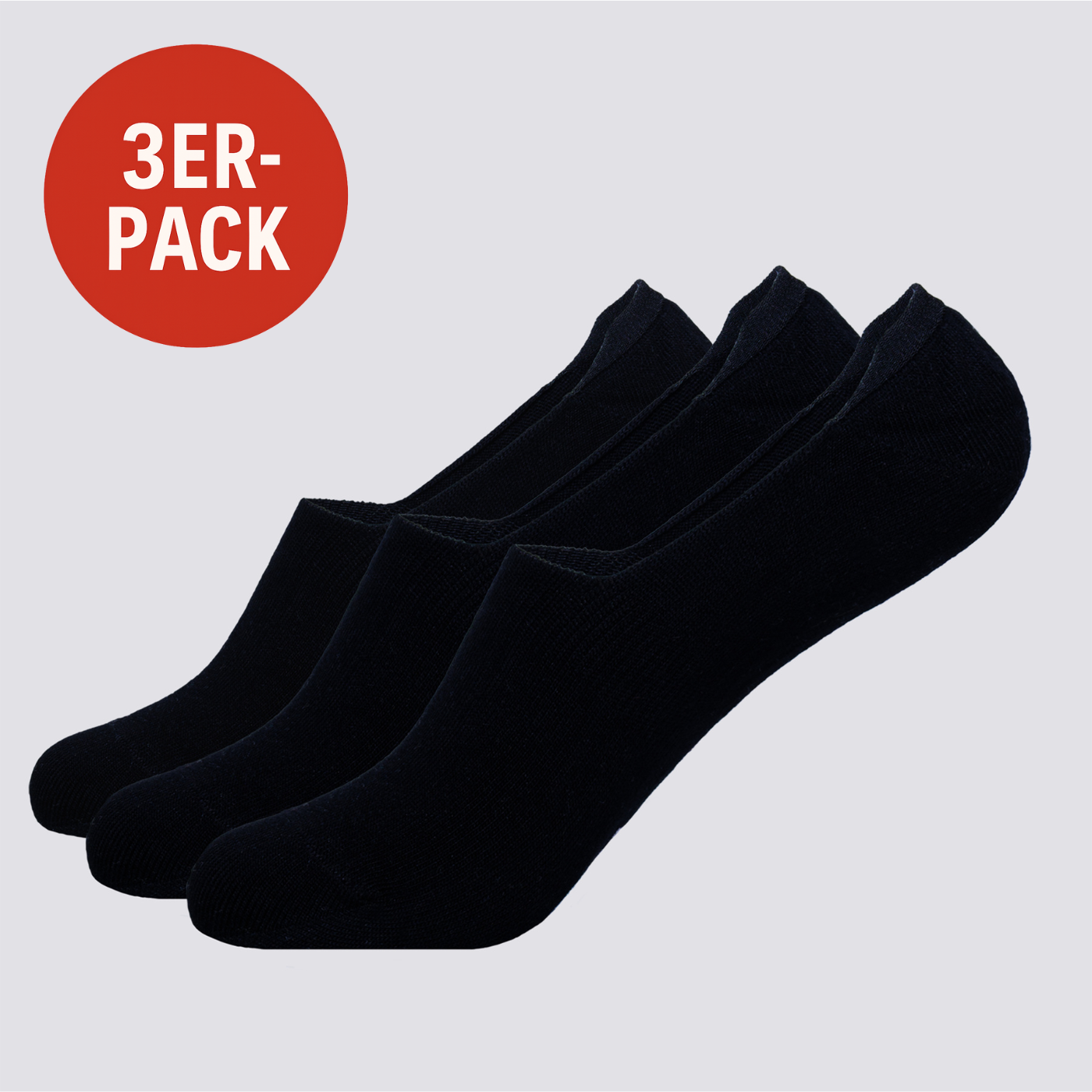 Bambus No Show Socken, schwarz