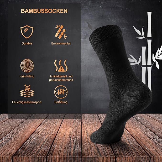 Bambus Anzugssocken, schwarz