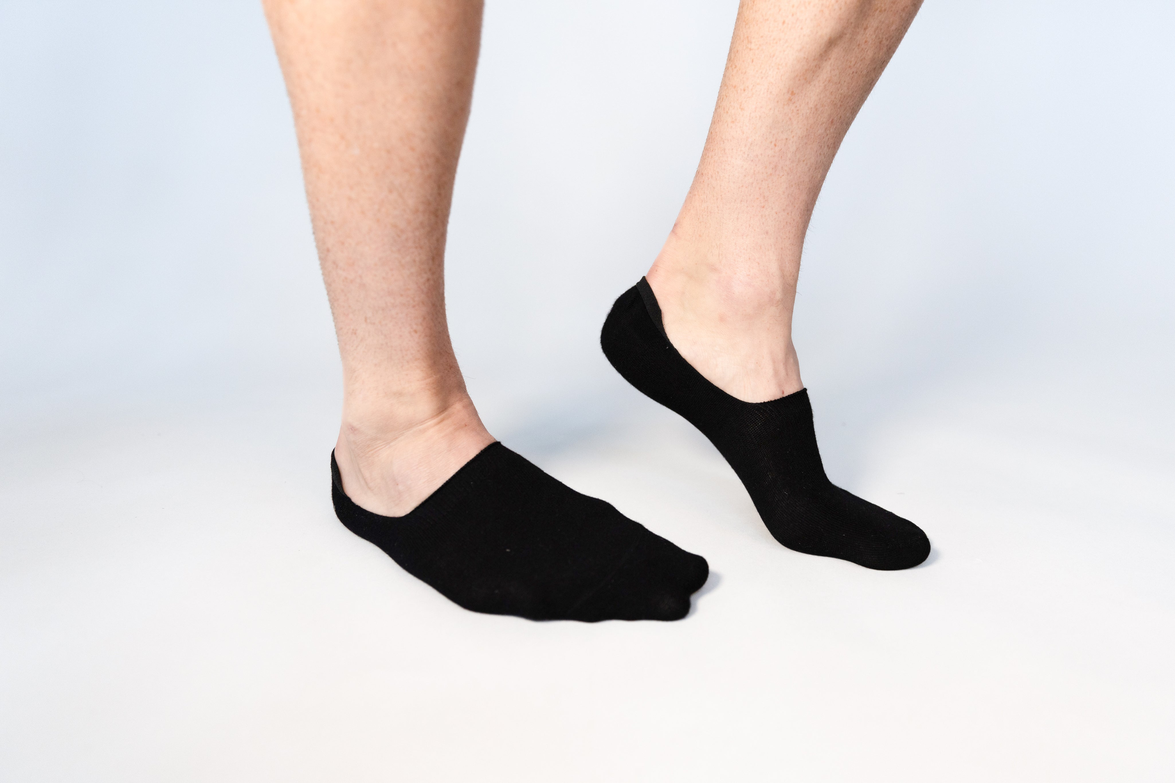 Bambus No Show Socken, schwarz