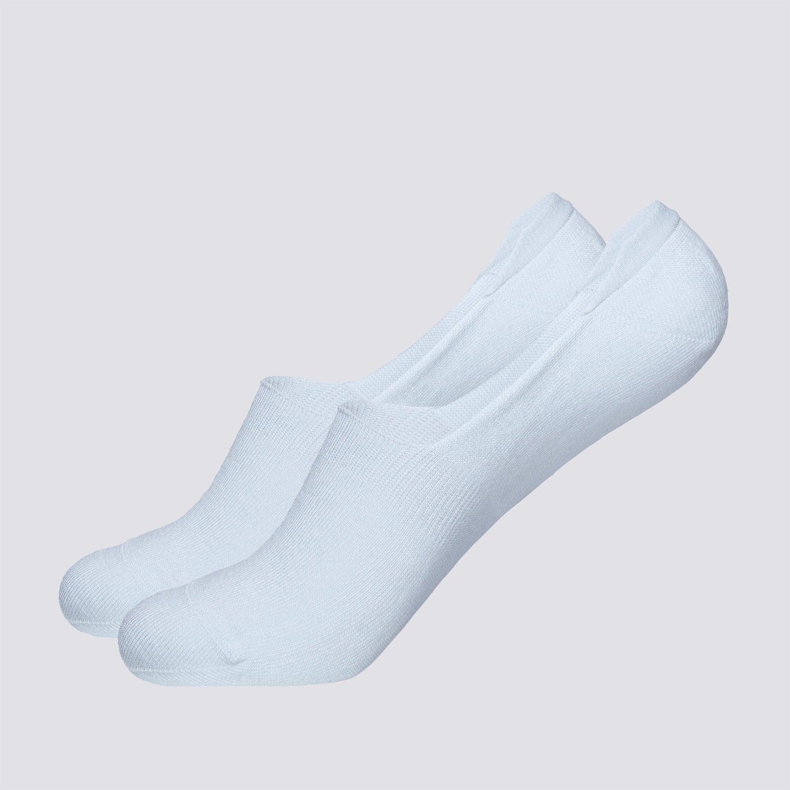 Bambus No Show Socken, weiß